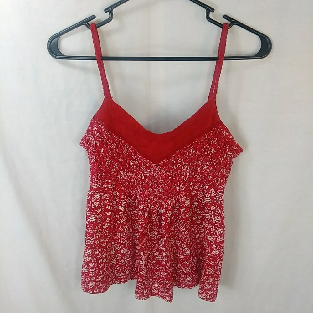 Lucky Brand Floral Red Tank Top